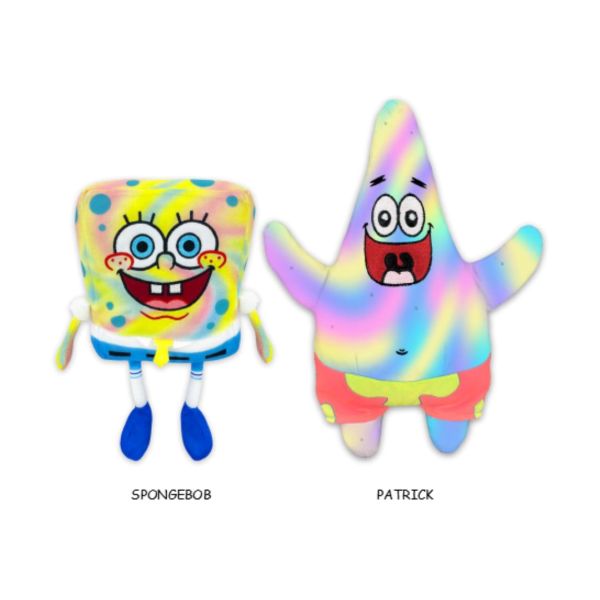 (Mis 1) SPONGEBOB – Spongebob & Patrick Tie Dye- Peluche 16cm – 2ass…x204